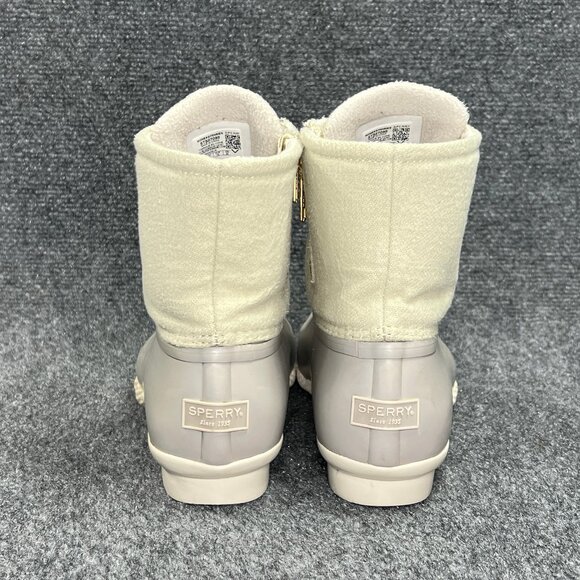 Sperry Waterproof Duck Boots Womens Size 8 Grey Outdoor Lace Up Rain Winter Snow - Picture 5 of 11